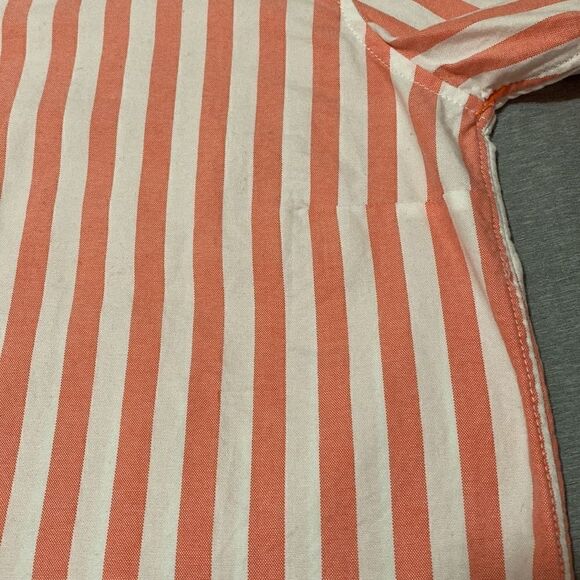 Gap Women’s Button Down Collar Pink Striped Shirt Size Large - Picture 7 of 12
